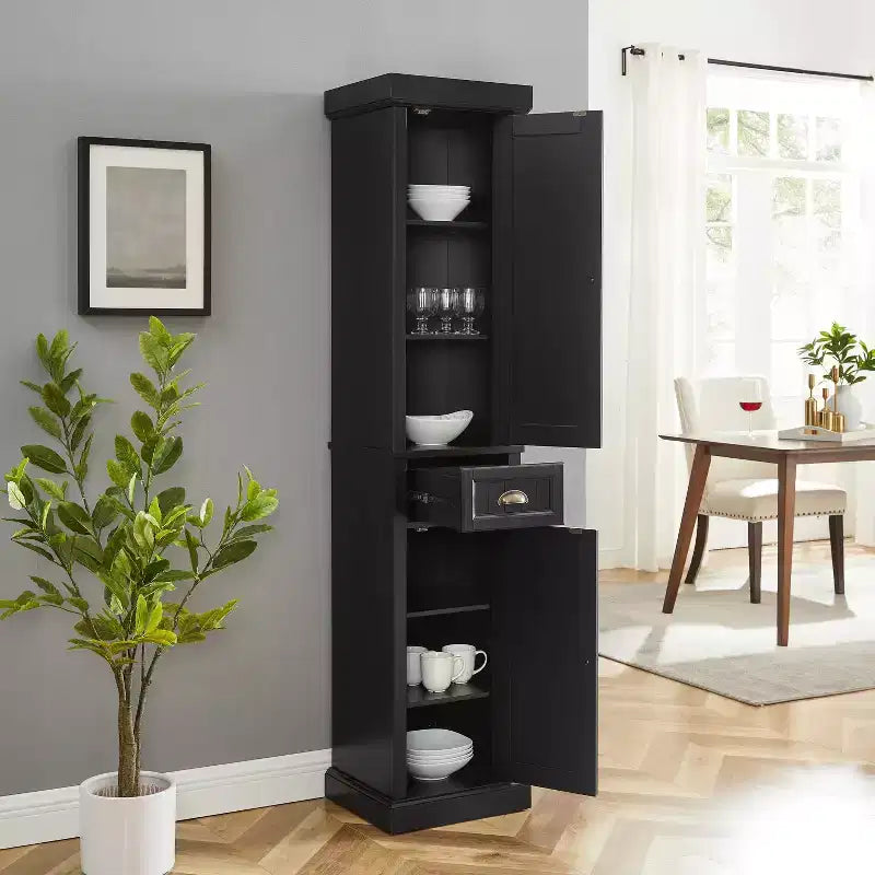 Crosley Seaside Tall Linen Storage Cabinet