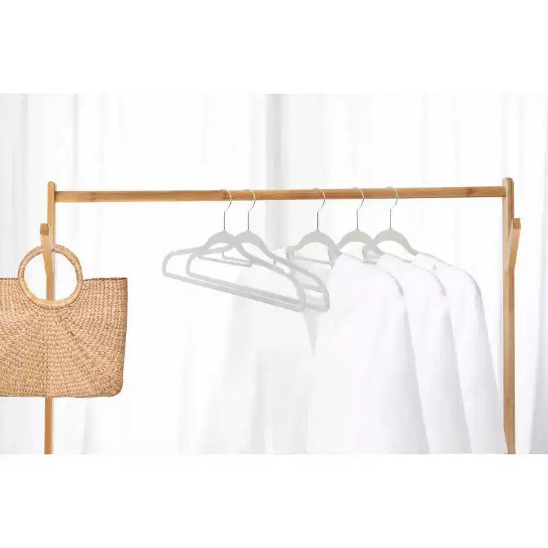 Cintres antidérapants en velours de qualité supérieure J&V TEXTILES, lot de 120, avec crochet rotatif à 360 degrés