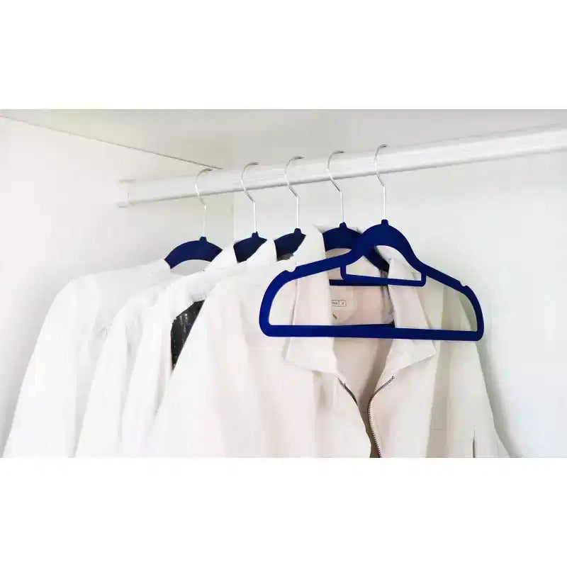 Cintres antidérapants en velours de qualité supérieure J&V TEXTILES, lot de 120, avec crochet rotatif à 360 degrés