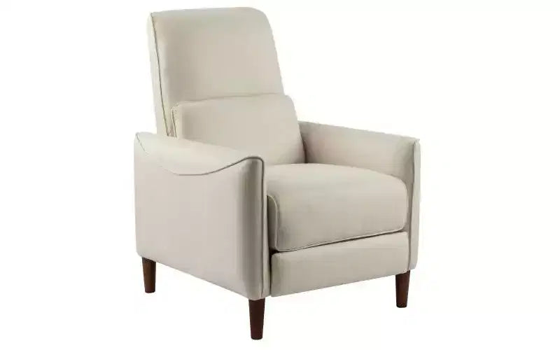 Fauteuil inclinable rembourré Christopher Knight Home Owen avec pieds fuselés en bois d'hévéa