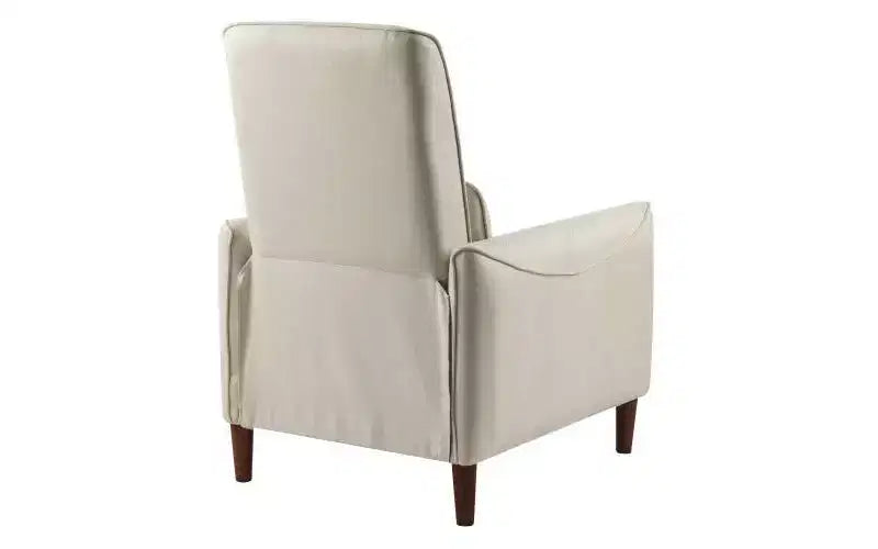 Fauteuil inclinable rembourré Christopher Knight Home Owen avec pieds fuselés en bois d'hévéa