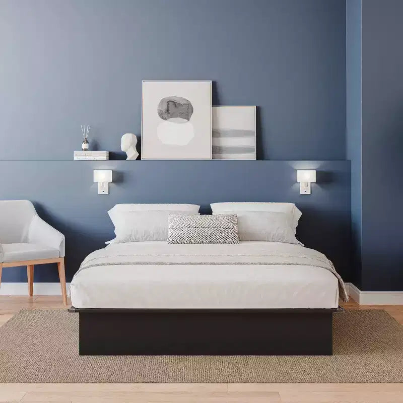 Lit plateforme Nexera Queen Valere, aucun sommier tapissier requis