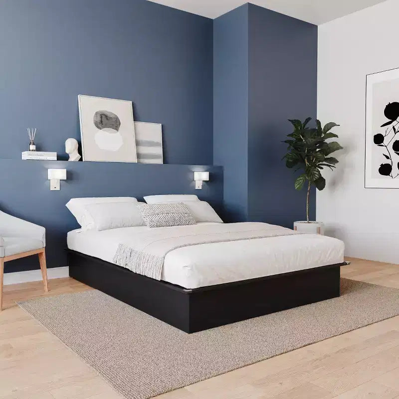 Lit plateforme Nexera Queen Valere, aucun sommier tapissier requis